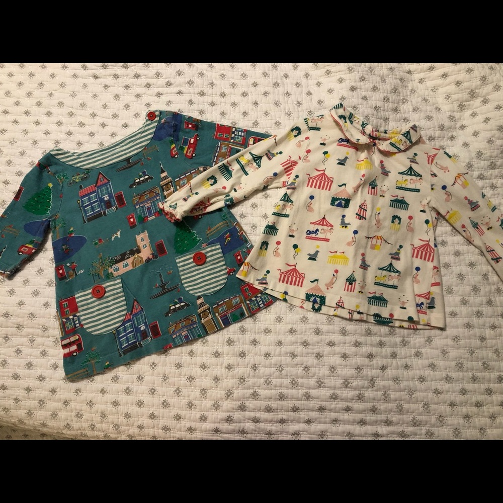 Two baby Boden shirts/tunic